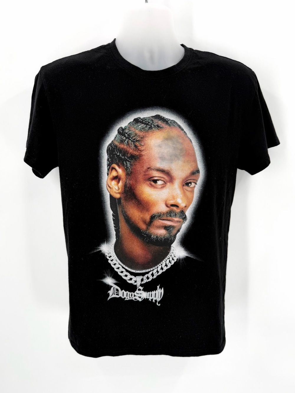 Dogg Supply Tshirt Mens S Black Graphic Snoop Face Print Dog Chain Short Sleeve